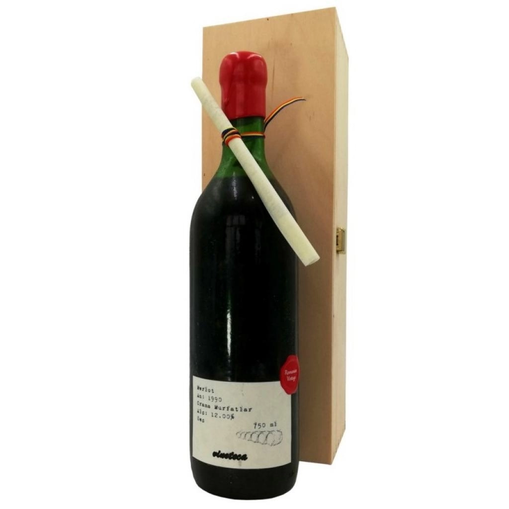 Vin Rosu Merlot Murfatlar 1990 cutie 0.75l 0